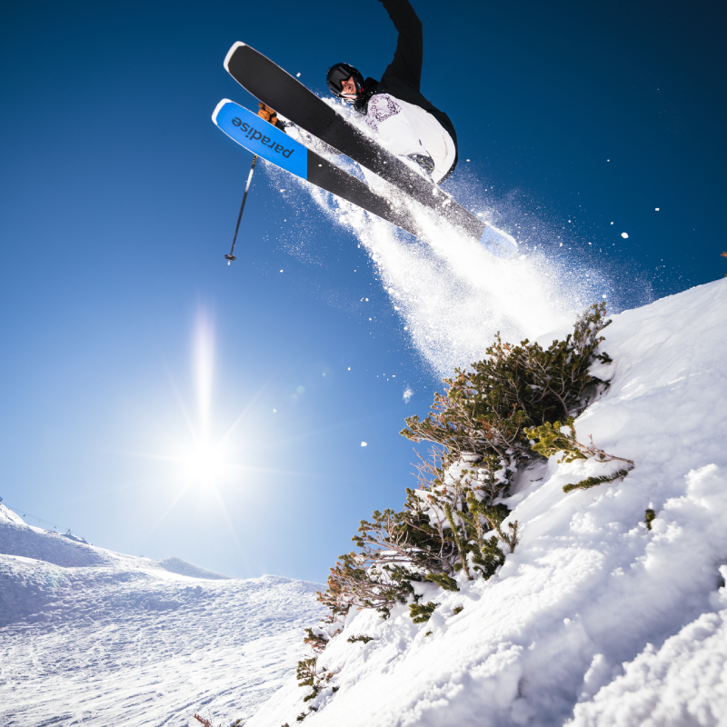 VICE 105 taking off in Arapahoe Basin, Colorado.