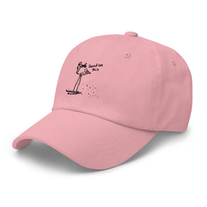 Paradise Rad Mom hat in pink with Flamingo logo