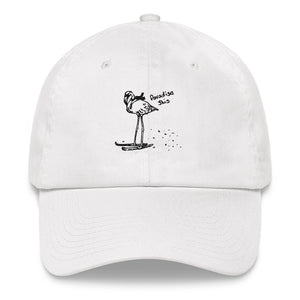 Paradise Rad Mom hat in white with Flamingo logo