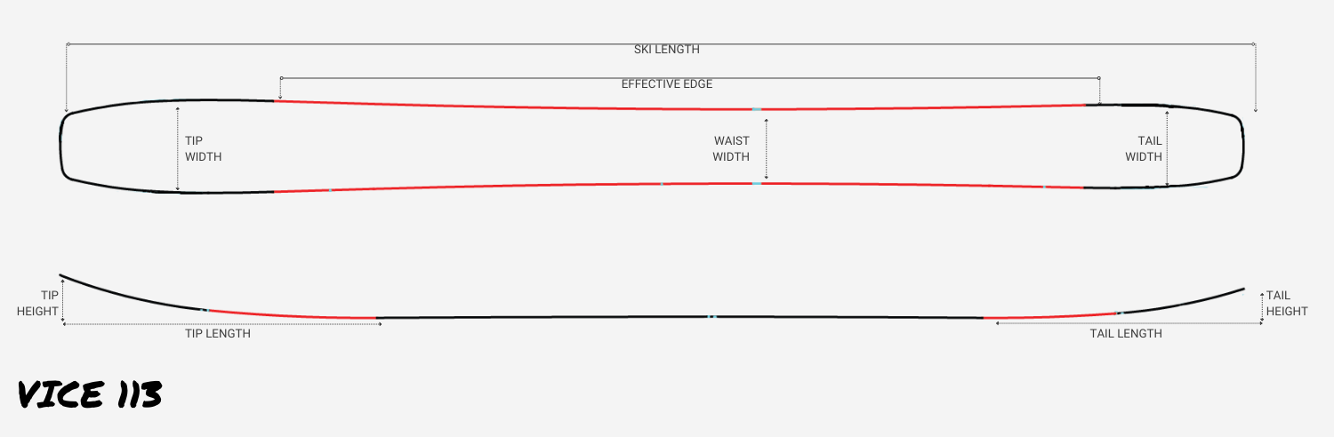 VICE 113 Big-Mountain Freeride Ski product design