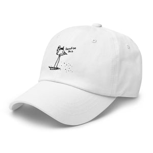 Paradise Rad Mom hat in white with Flamingo logo